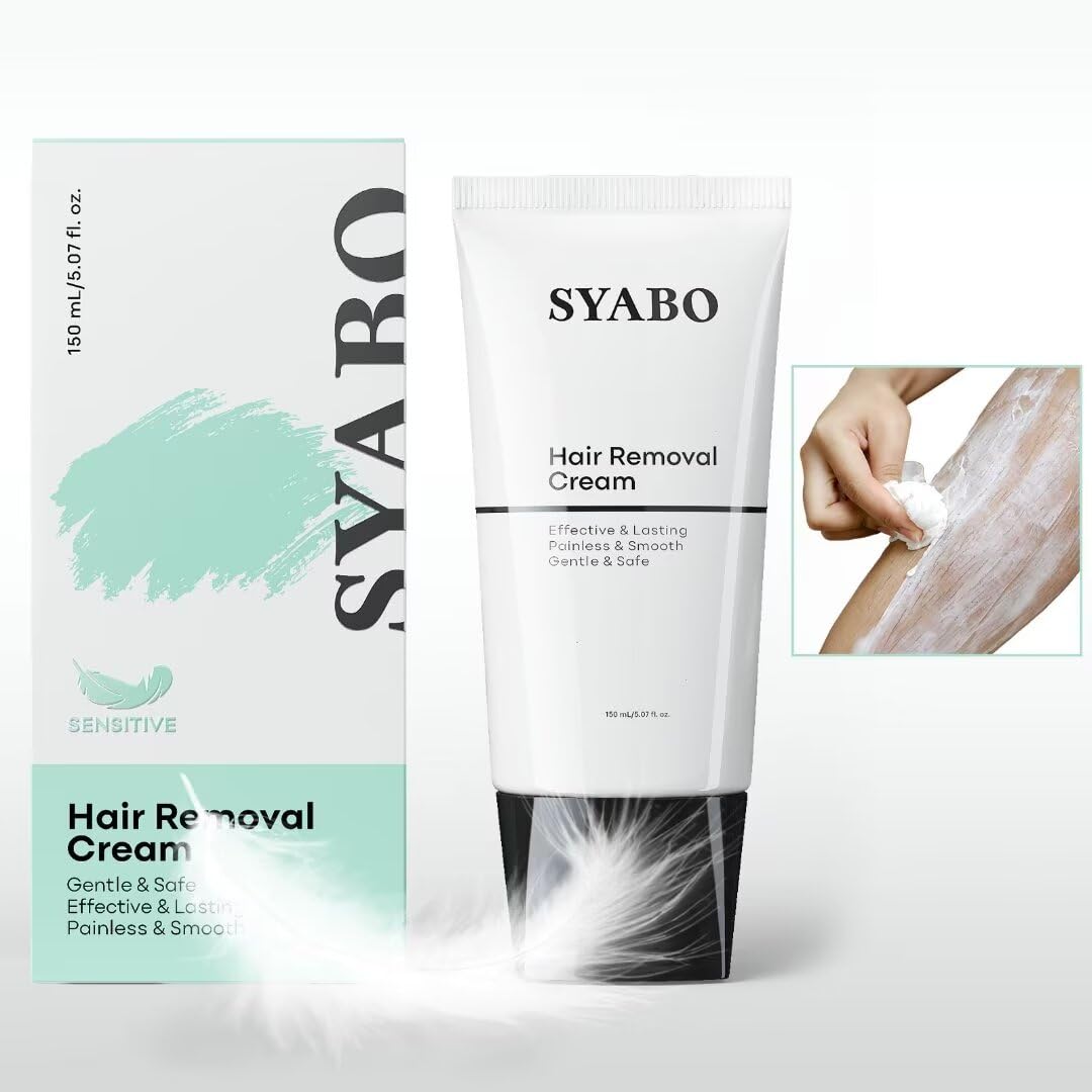 SYABO Hair Removal Cream Intimate Private Parts Bikini Line Painless Sensitive Formula 5FL OZ