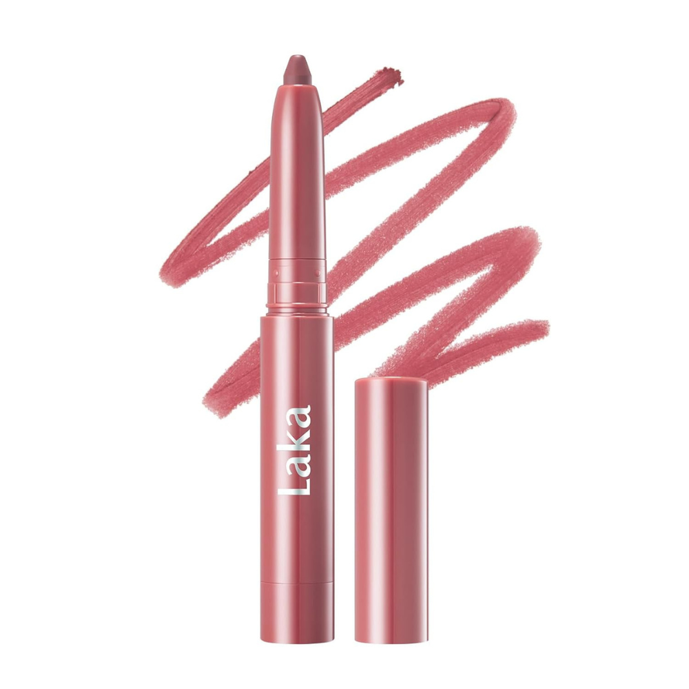 Laka Lip Liner Nude Lip Liner Rich Cream Glide Semi Matte Finish 01 Bare Memory K-Beauty