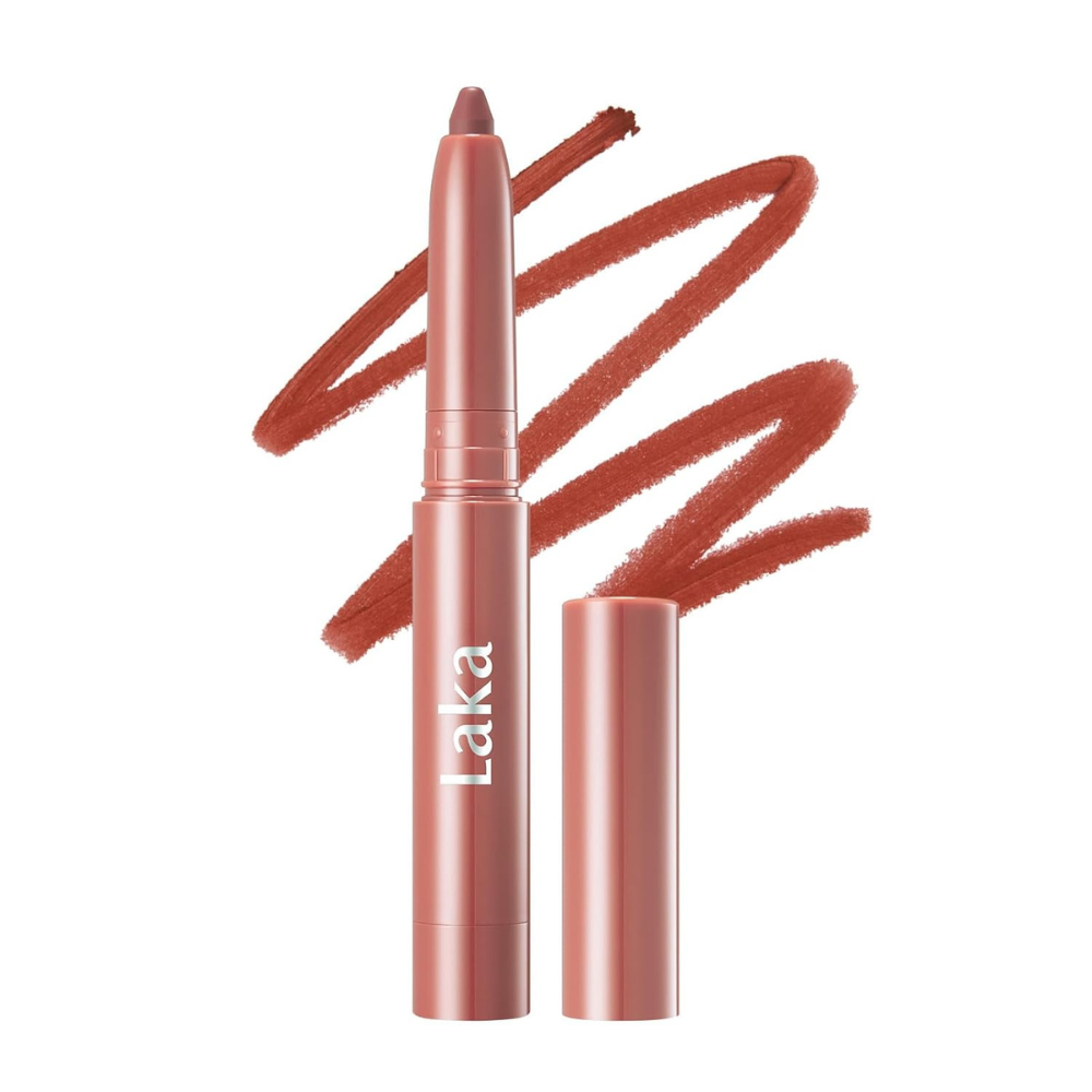 Laka Lip Liner Nude Lip Liner Rich Cream Glide Semi Matte Finish 01 Bare Memory K-Beauty