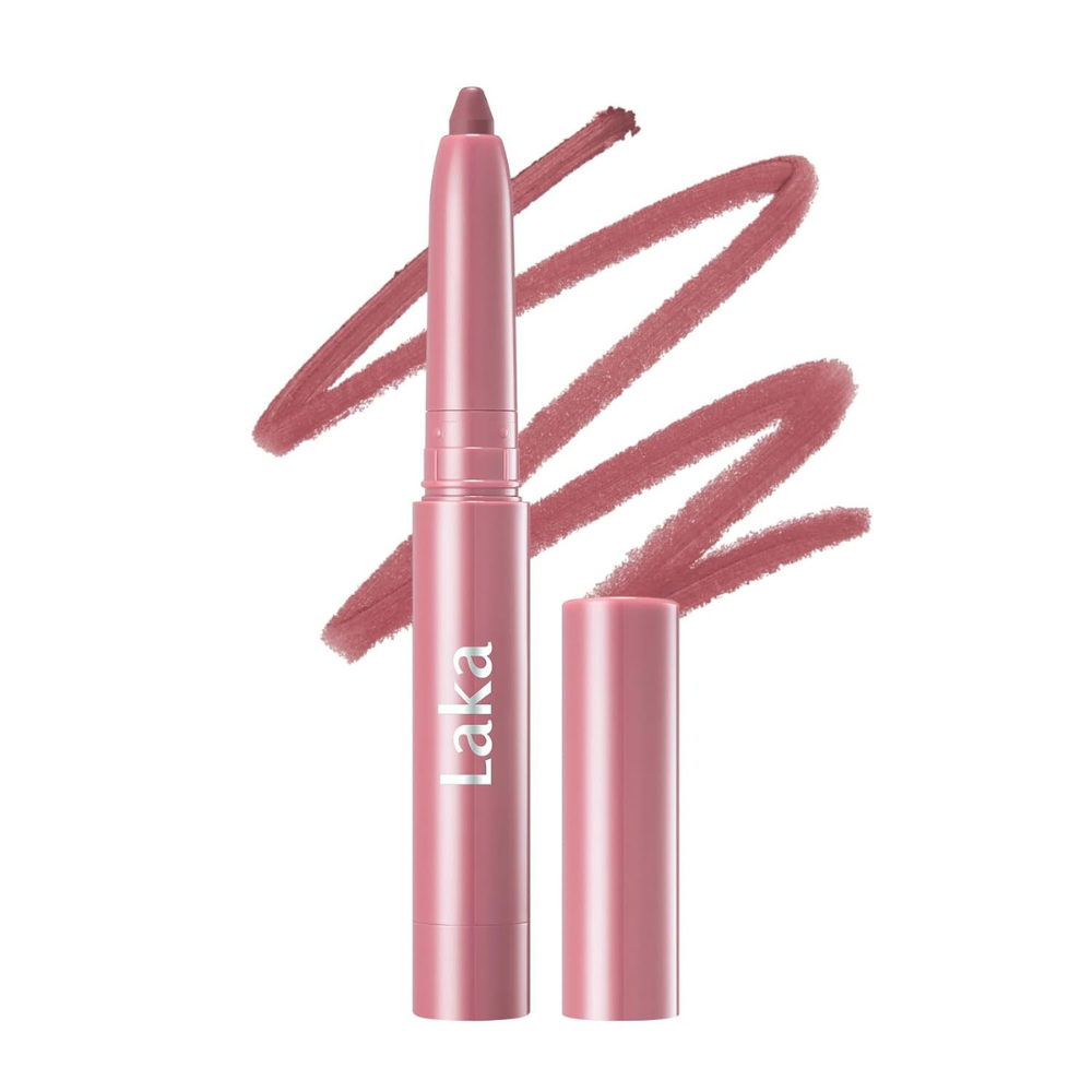 Laka Lip Liner Nude Lip Liner Rich Cream Glide Semi Matte Finish 01 Bare Memory K-Beauty