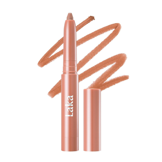 Laka Lip Liner Nude Lip Liner Rich Cream Glide Semi Matte Finish 01 Bare Memory K-Beauty