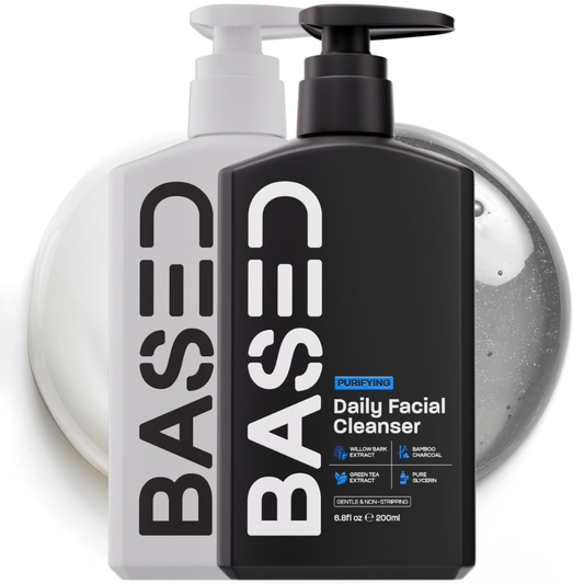 BASED Daily Skincare Duo Purifying Face Wash Restoring Moisturizer High Performance Hormone Safe All Skin Types