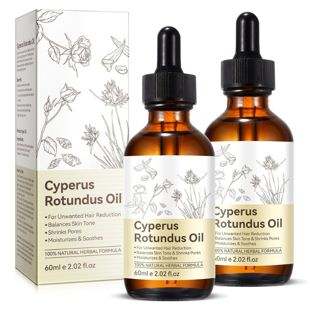 2PCS Cyperus Rotundus Oil Natural Hair Removal Growth Inhibitor Soothing Skin Care All Skin Types