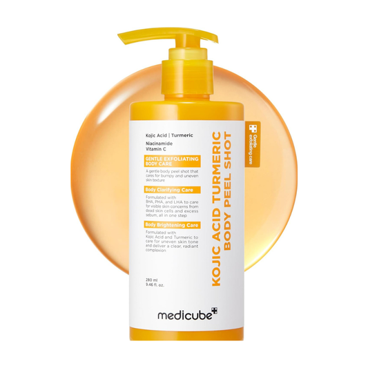 medicube Body Peel Shot Kojic Acid Turmeric BHA PHA LHA Brightening Body Serum All Skin Types